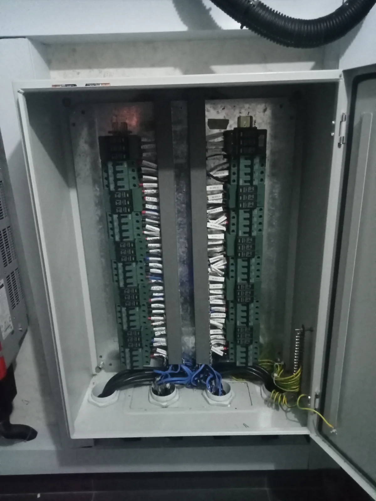 Electrical panel wiring from a Zenira job.